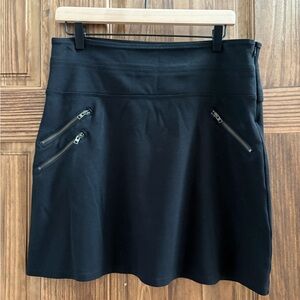 Athleta Black Skirt with Zipper Accents